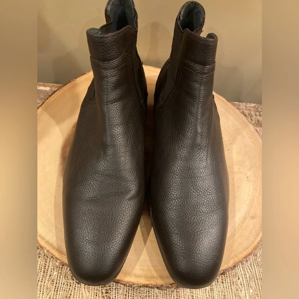 Calvin Klein Cadman Boots Mens‎ Sz-8 Pull On Dark Brown